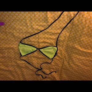 Yellow and black swim top